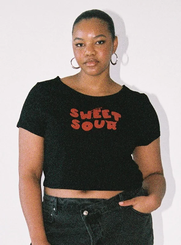 Sweet N Sour Tee Black / Red Curve