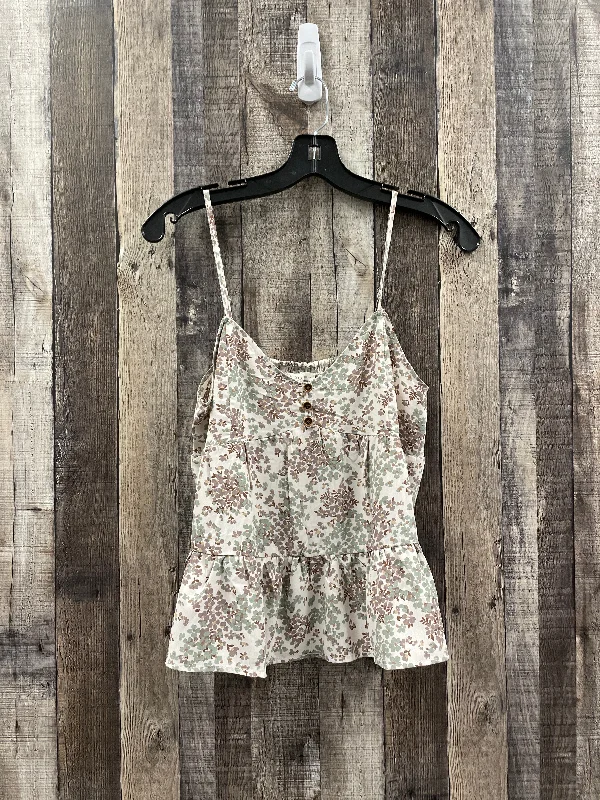 Floral Print Top Sleeveless Cme, Size S