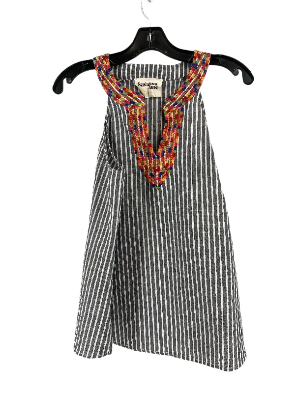 Striped Pattern Top Sleeveless Savanna Jane, Size S