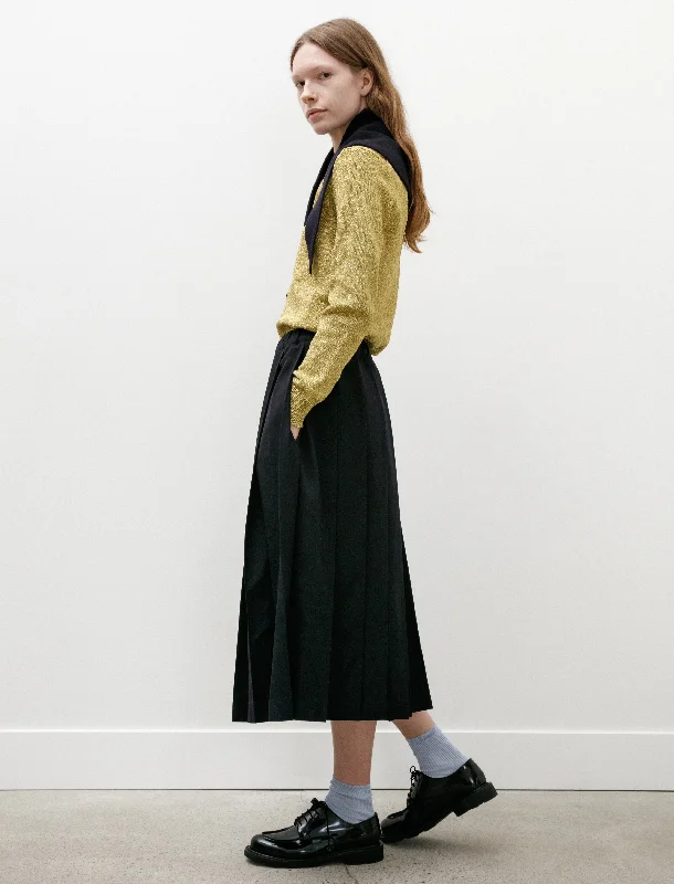 Knife Pleat Skirt Navy