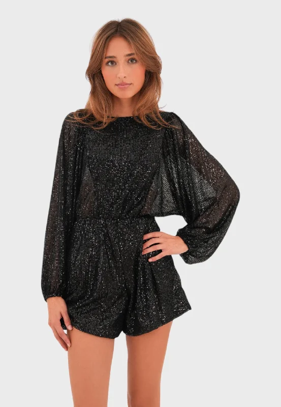 "Glimmer" playsuit black