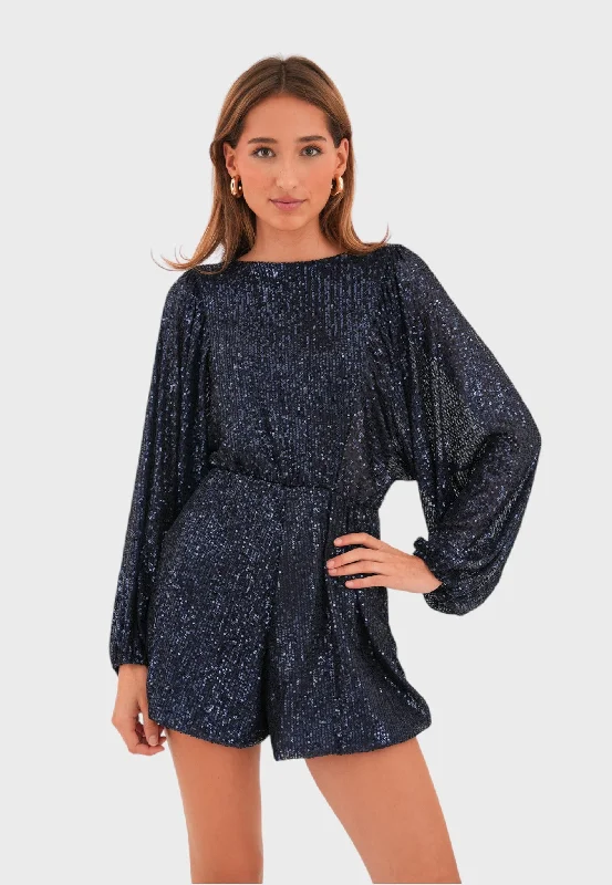 "Glimmer" playsuit navy