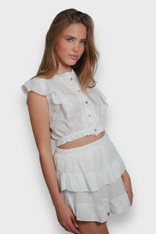 "Joy" skort white