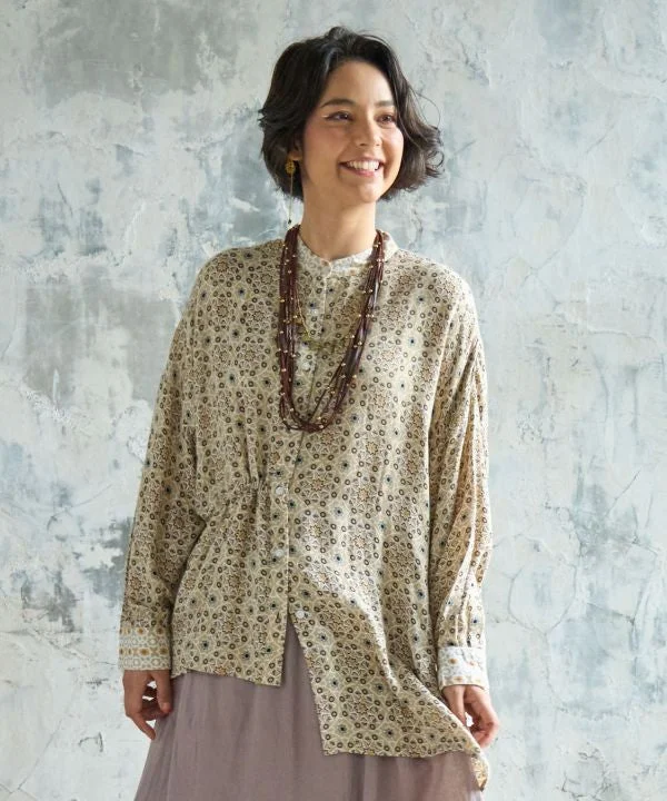 Arabic Pattern Asymmetrical Shirt