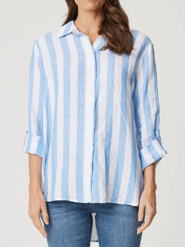 ENNI LINEN STRIPE SHIRT