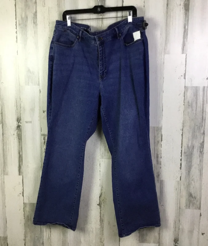 Jeans Boot Cut By Talbots In Blue Denim, Size: 22