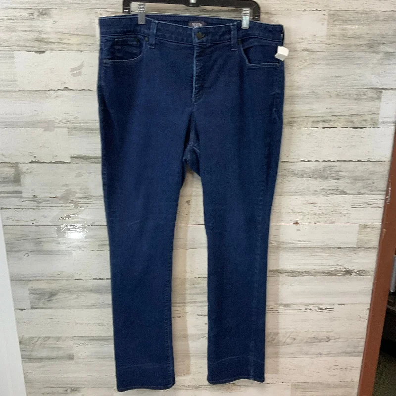 Jeans Straight By Not Your Daughters Jeans In Blue Denim, Size: 18