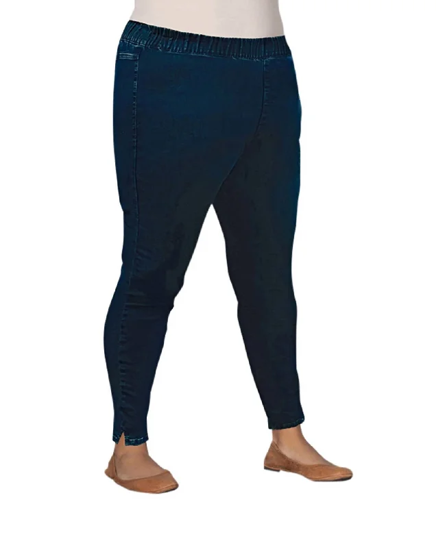 Plus Size Premium High Rise Denim Jegging In Dark Wash Denim