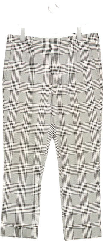 ami Grey Chequered Trouser UK M