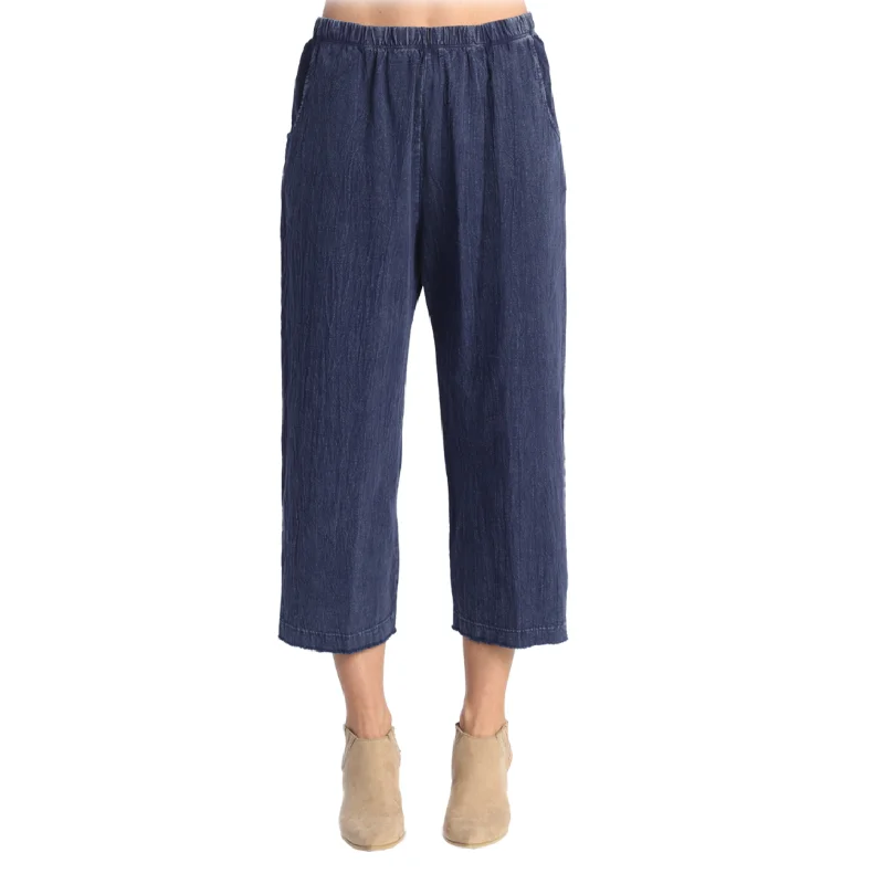 Jess & Jane Mineral Washed Cotton Crop Pants - M107