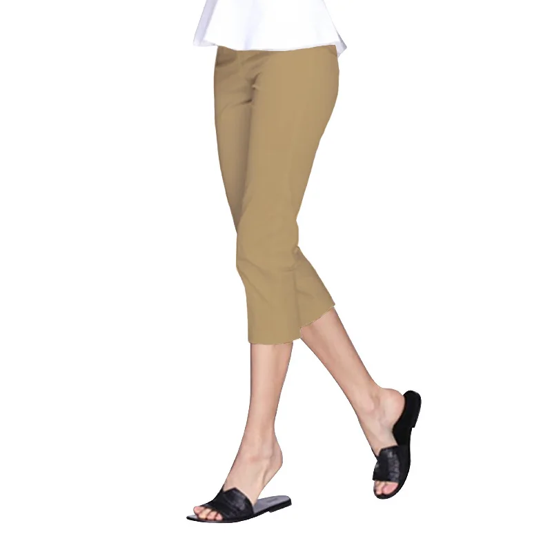 Mesmerize "Nova" Zip Front Capri in Khaki - NOVA-KHA - Size 10 Only