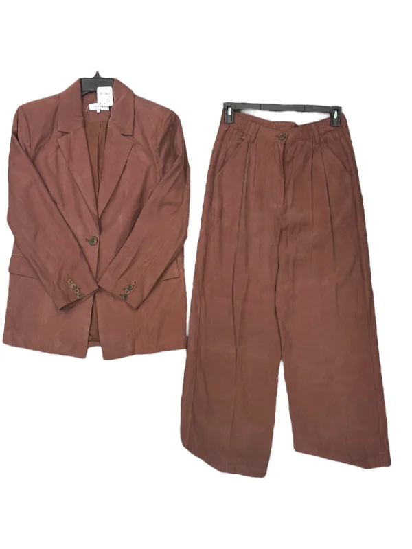 Pants Suit 2pc By Cma In Brown, Size: 2