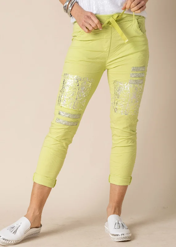 Silvana Pants in Lime Splice