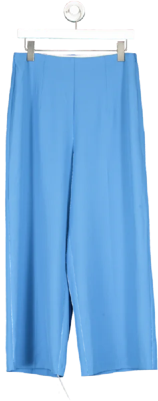 Tesco F&F Blue Wide Leg High Rise Trouser UK 12