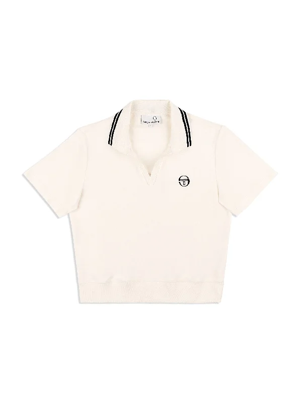 Atri Velour Polo- Gardenia