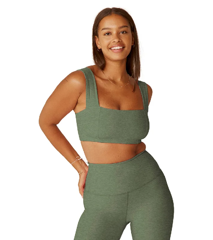 Beyond Yoga Spacedye Squared Bra Moss Green Heather