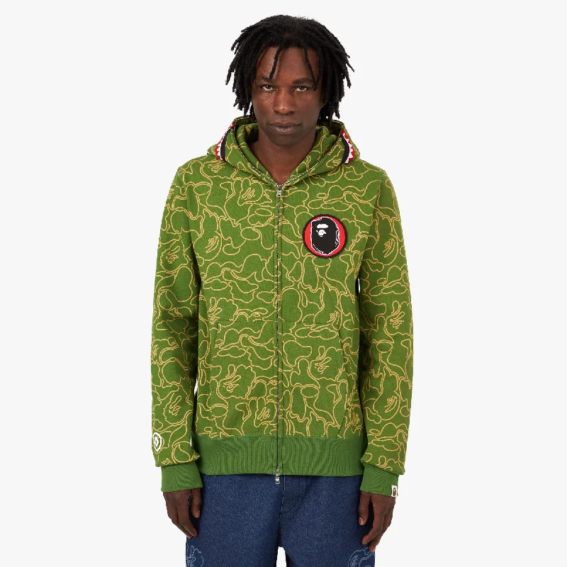 BAPE 30th Anniversary Shark Full Zip Hoodie / Green