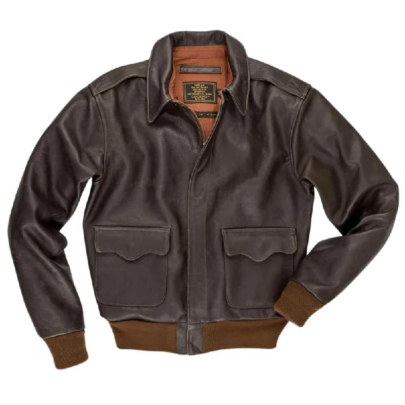 Cockpit USA Mens 40th Anniversary Horsehide A-2 Flight Jacket