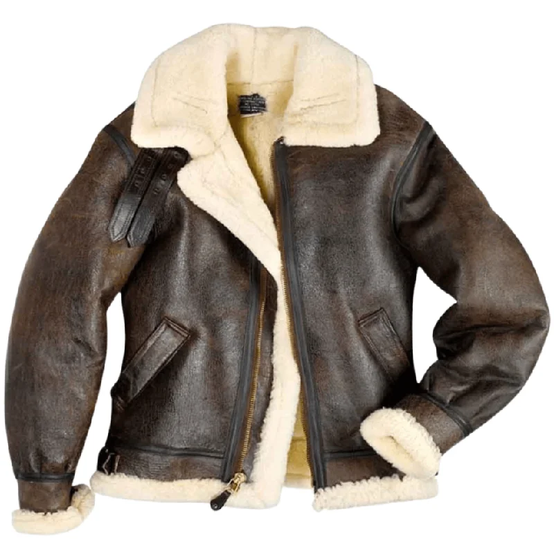 Cockpit USA Men's B-3 Sheepskin Bomber Jacket