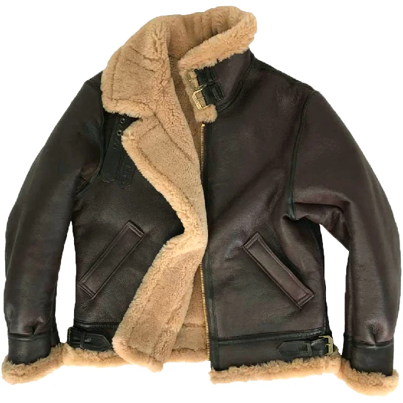 Cockpit USA Mens Spitfire B-3 Sheepskin Bomber Jacket