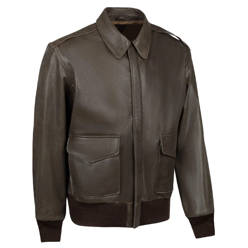 Legendary Flying Fortress Vintaged A-2 Goatskin Leather Flight Jacket