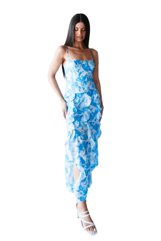 Cassidy Floral Maxi Dress - Blue