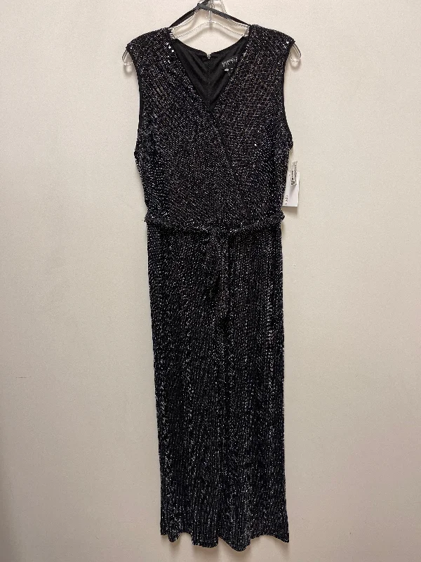 Dress Casual Maxi By Enfocus In Black & Silver, Size: L