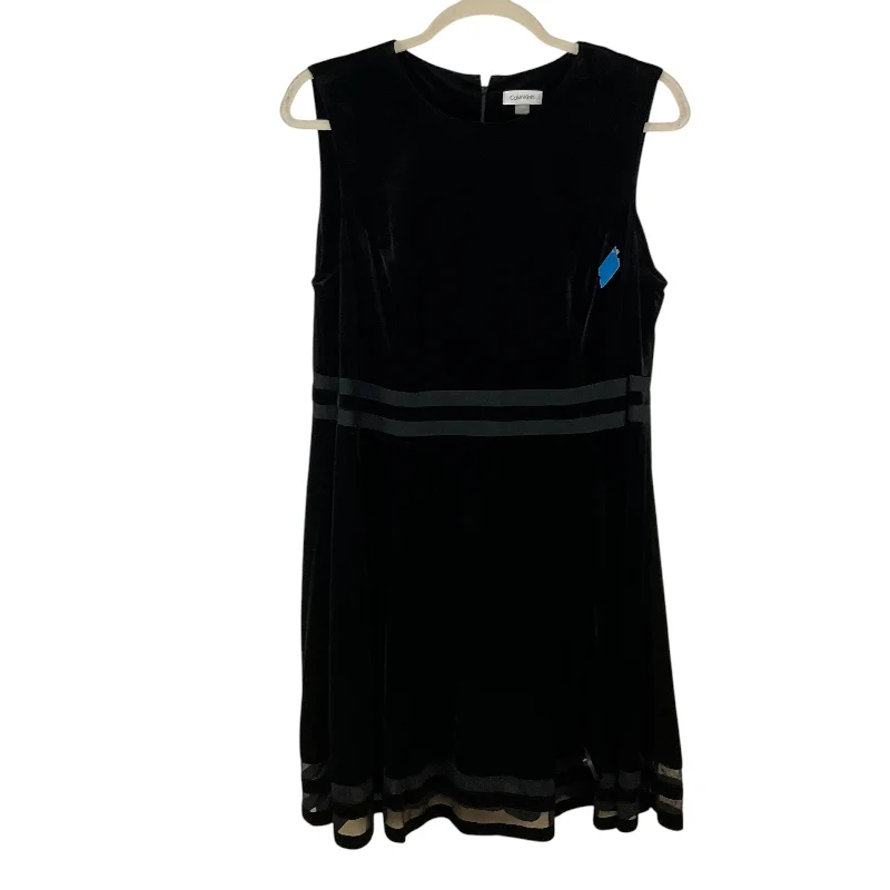 Dress Casual Midi By Calvin Klein In Black, Size: Xxl