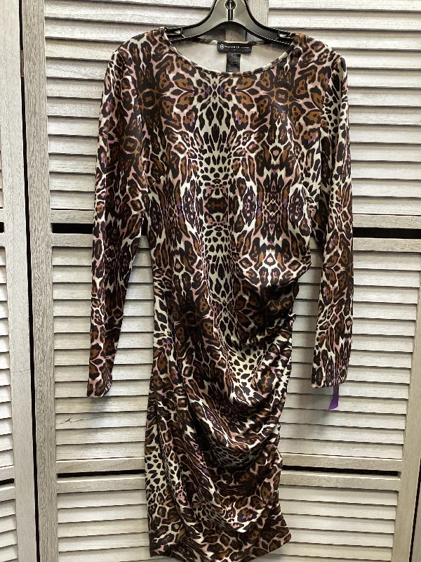 Dress Casual Midi By Fashion To Figure In Leopard Print, Size: Xl