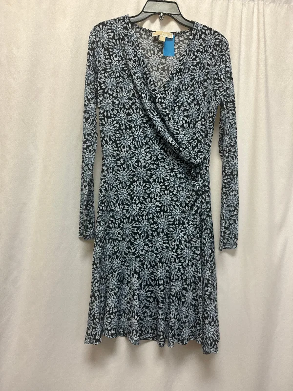 Dress Casual Midi By Michael Kors In Blue, Size: M