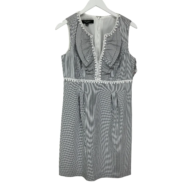 Dress Casual Midi By Nine West Apparel In Grey, Size: 10