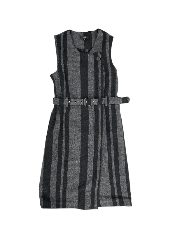 Dress Casual Midi By Simply Vera In Black & Grey, Size: Xs