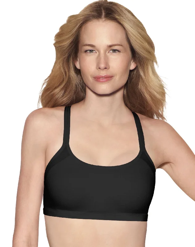 Hanes ComfortFlex Fit Pullover Split Strap Cotton Wirefree Bra 2 Pack