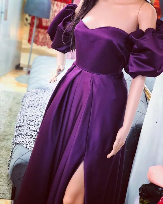 Purple evening dress party dress prom dress    S687