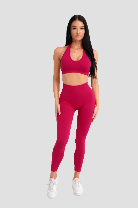 CORE SCRUNCH LEGGINGS -  CRANBERRY