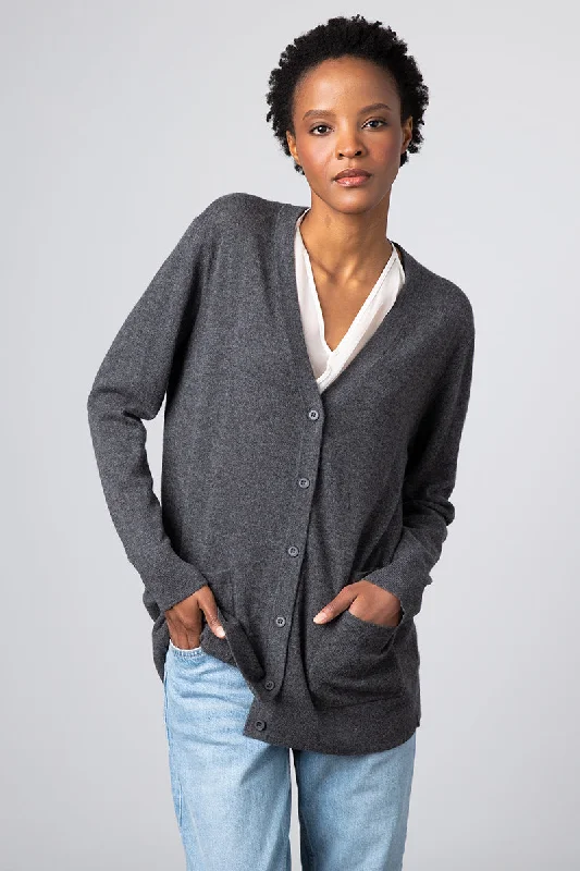 Kinross Cashmere Boyfriend Cardigan