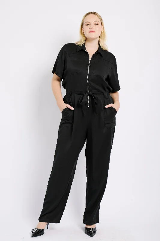 The Lyocell Boiler Suit in Black